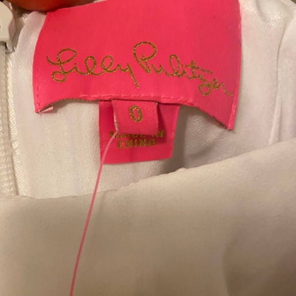 NWT Lilly Pulitzer Olive Dress Resort White Size 0 - Picture 5 of 8